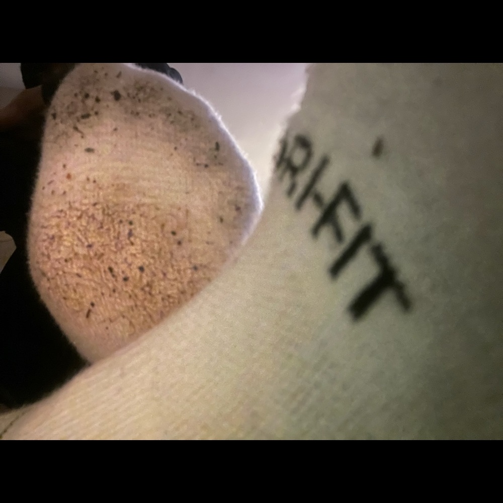Worn DrI-Fit ankle white socks. Might wear them 4-5 times